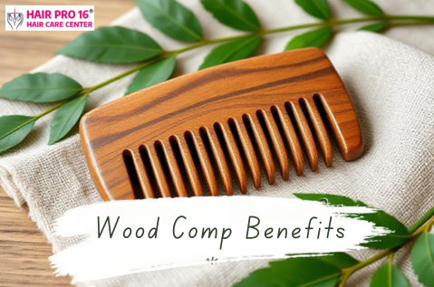 Wood comb benefits for healthy natural hair using neem comb
