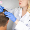 Medical illustration of immune system attacking hair follicles – alopecia areata causes