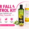 Hair Fall Control Kit with shampoo, hair oil, serum, and scalp care products for stronger, healthier, and fuller hair naturally