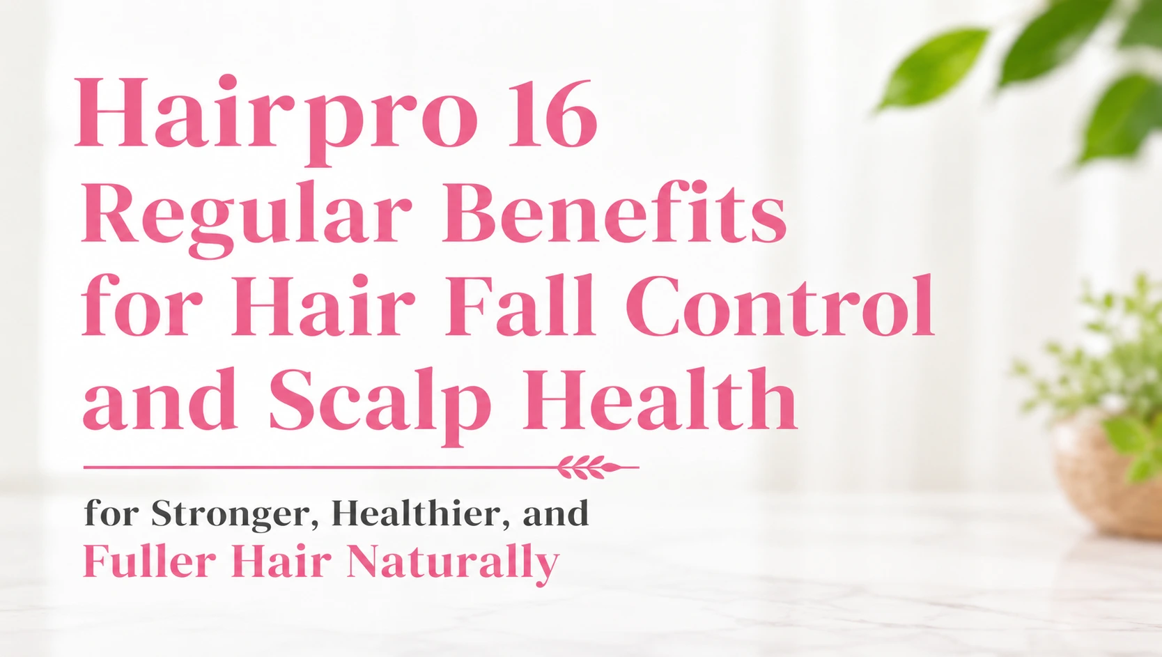 Hairpro 16 Regular benefits for hair fall control and scalp health, promoting stronger, healthier, and fuller hair naturally.